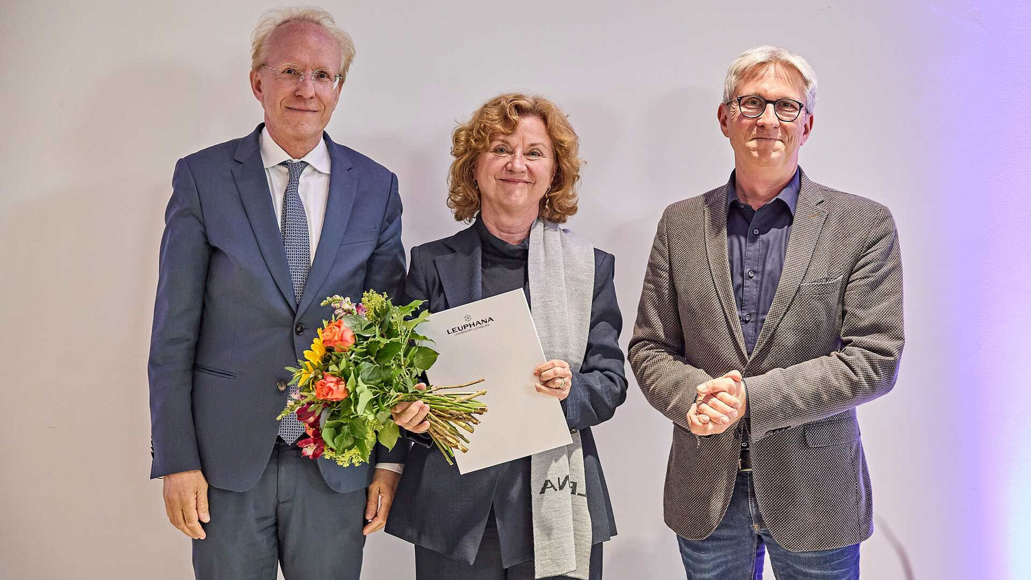 mit Präsident Sascha Spoun und Dekan der Fakultät Nachhaltigkeit Jens Newig