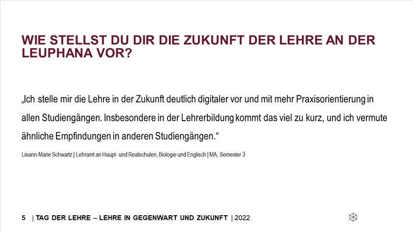 Lisann-Marie, Lehramt, Tag der Lehre 2022