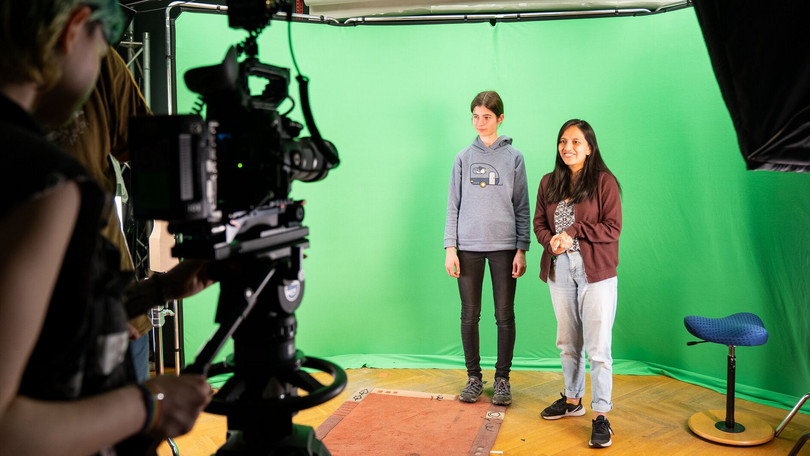 Pupils learn about lighting and sound technology