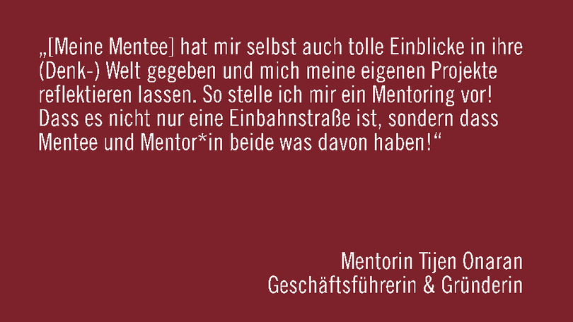 enterJOB Statement von Mentorin Onaran