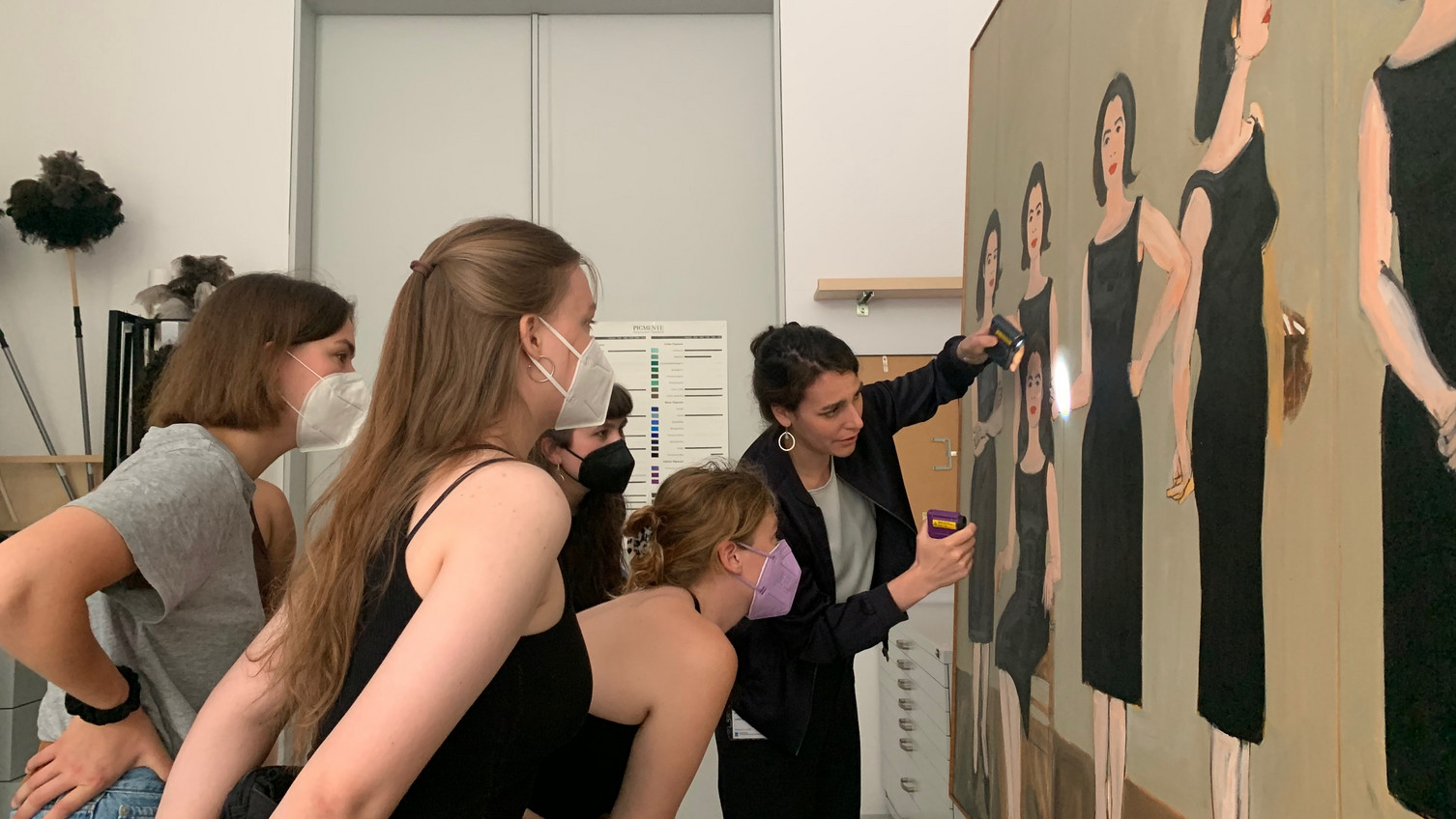 Studierende im Museum Brandhorst